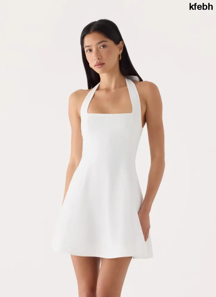 Alesandree Mini Dress - White - Mini Dresses