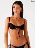 Jaiya Tie Bikini Top - Black - Swimwear
