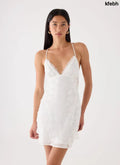 Leeana Mini Dress - White - Mini Dresses