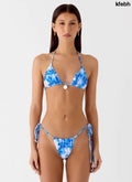 Saga Bead Bikini Bottom - Indigo Garden - Swimwear