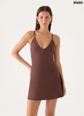 Savanah Mini Dress - Chocolate - Mini Dresses