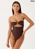 Selvina Strapless Swimsuit - Chocolate - Swimwear