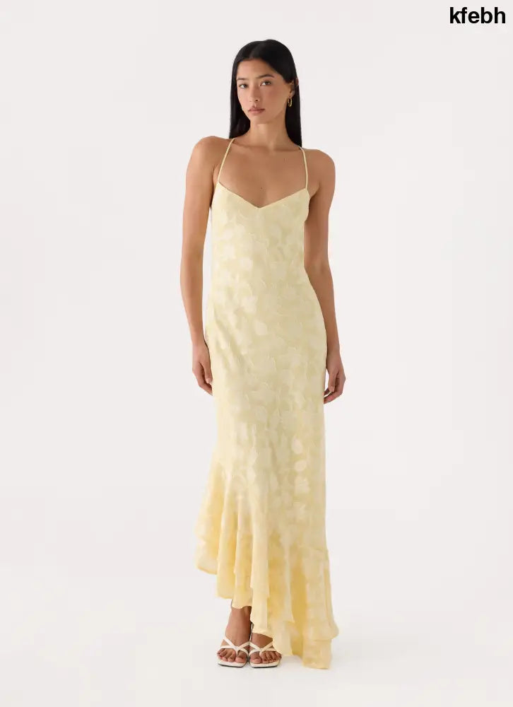 Take A Photo Midi Dress - Yellow - Midi Dresses